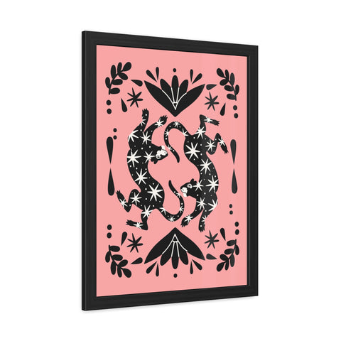 Mirror 1 - Whimsical Framed Poster - Starry Cat Design for Home Décor