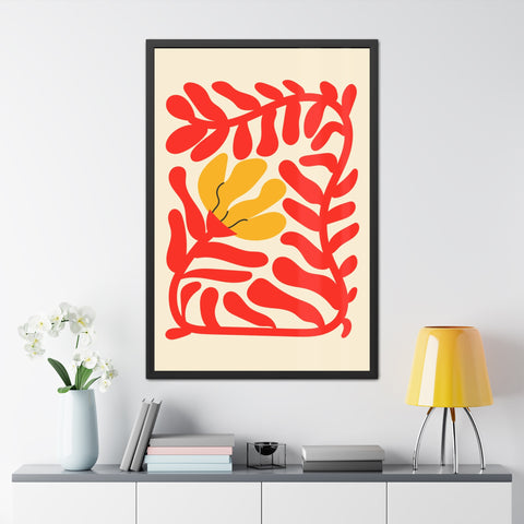 Italian Kitch 7 - Vibrant Floral Framed Poster – Modern Wall Art for Home Decor