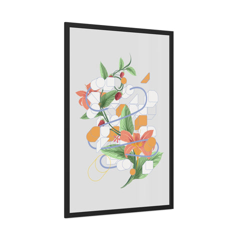 Lavish 3 - Floral Abstract Framed Poster - Modern Art for Home Decor