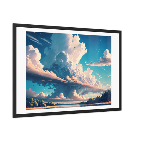 Cloudscape - Serene Landscape Framed Poster - Ideal for Home Decor & Gifting