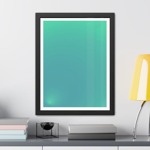 Sunrise 3 - Modern Minimalist Framed Posters - Serene Turquoise Wall Art