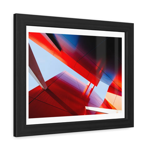 Red Architecture - Modern Framed Art Posters - Abstract Red Architecture Wall Decor
