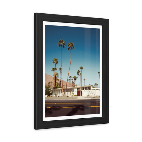 Palm Springs 2 - Vintage Palm Tree Framed Poster - Mid-Century Modern Wall Art