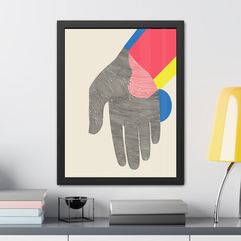 Cristobal 3 - Modern Art Framed Poster - Abstract Hand Design for Stylish Home Décor