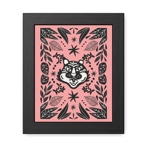 Mirror 3 - Whimsical Wolf Framed Poster - Playful Nature-Inspired Wall Art
