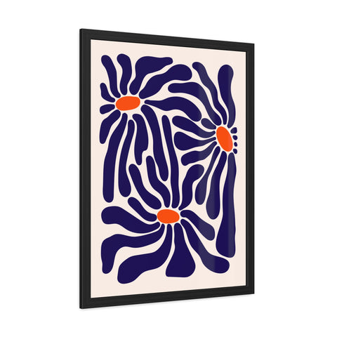 Florish 3 - Modern Floral Framed Poster - Vibrant Home Decor