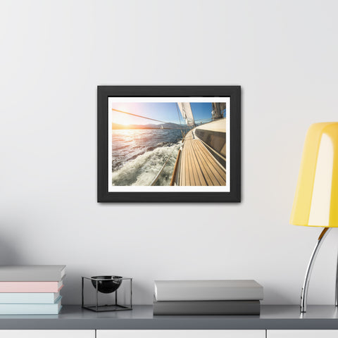 Sailing - Framed Poster - Nautical Wall Art for Beach Lovers & Boaters