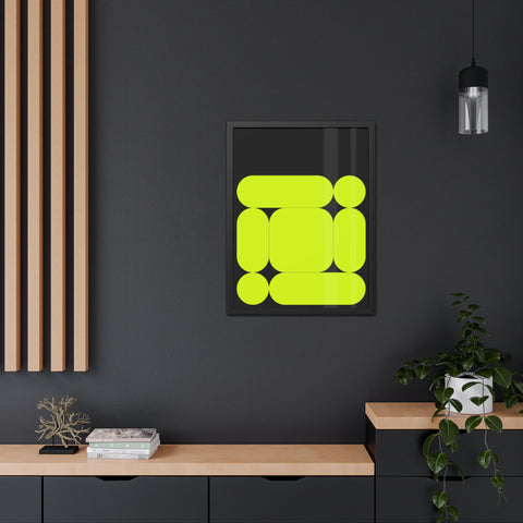 Modernica 3 - Modern Abstract Framed Poster - Vibrant Geometric Wall Art