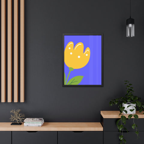 Childrana 5 - Bright Yellow Flower Framed Poster - Cheerful Home Decor for Spring Celebrations