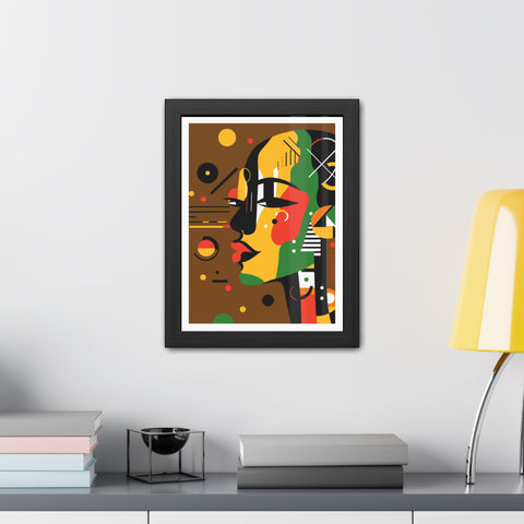 Africa 4 - Modern Framed Art Poster - Colorful Abstract Portrait