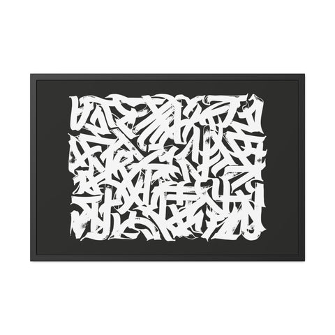 Smith 2 - Abstract Art Framed Poster – Modern Black and White Wall Decor for Home & Office