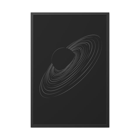 Universalis 1 - Minimalist Saturn Framed Poster - Modern Wall Art for Space Lovers