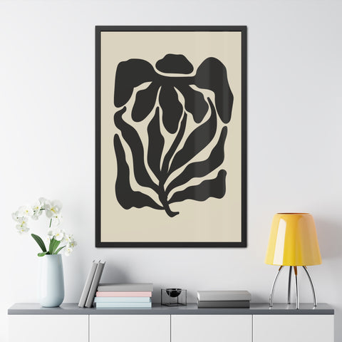 Boho Floral 3 - Abstract Leaf Framed Poster | Modern Wall Art Decor for Nature Lovers