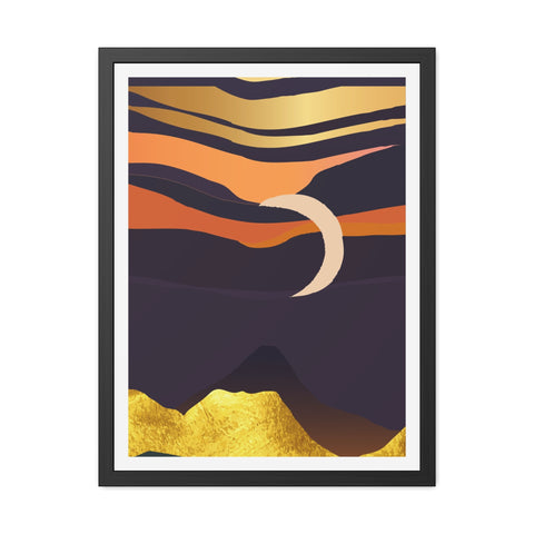 South 4 - Serene Sunset Framed Poster – Modern Wall Art for Home Decor