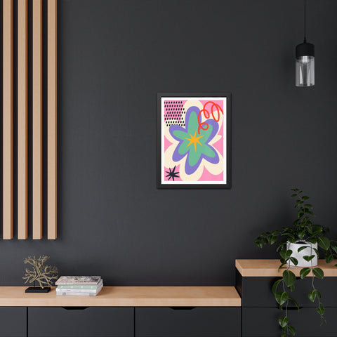 Kurian 6 - Vibrant Floral Framed Poster - Colorful Wall Art for Home Decor