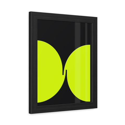 Modernica 4 - Modern Minimalist Framed Poster - Bold Green Abstract Art