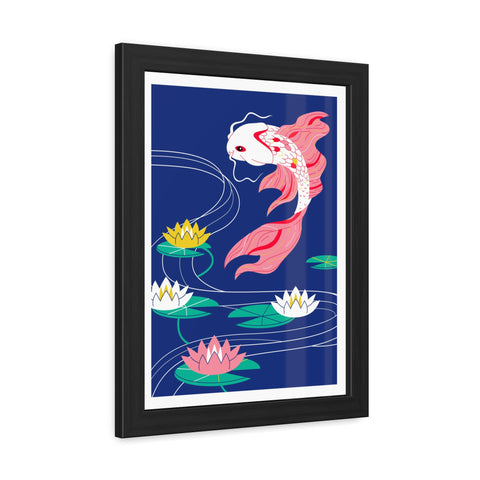 Japanese Garden 1 - Koi Fish Framed Poster - Tranquil Water Lily Art for Home Décor