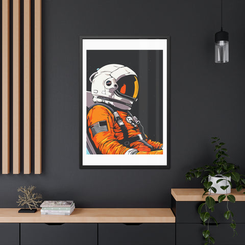 Astrum 1 - Astronaut Framed Poster - Space Art for Adventure Lovers