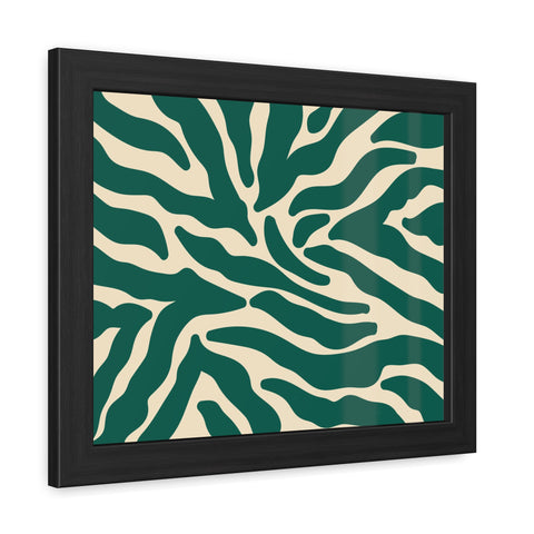 Mer 3 - Abstract Zebra Print Framed Poster - Modern Wall Art for Home Décor