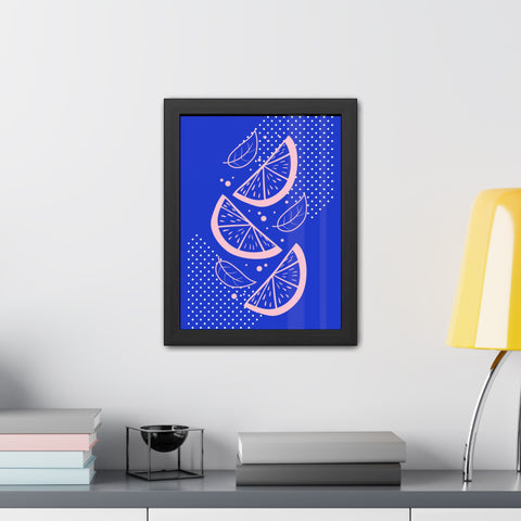 When life gives you lemons 2 - Citrus Slice Framed Poster - Fresh Fruit Wall Art for Kitchen Decor