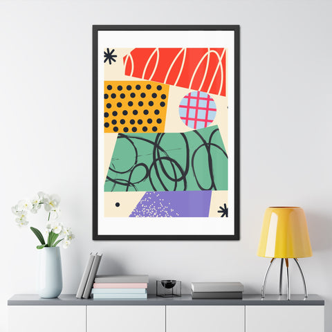 Kurian 10 - Abstract Geometric Framed Posters for Modern Decor | Vibrant Wall Art