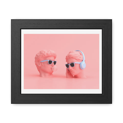 Popped - Trendy Framed Posters - Retro Vibes with Stylish Heads & Headphones