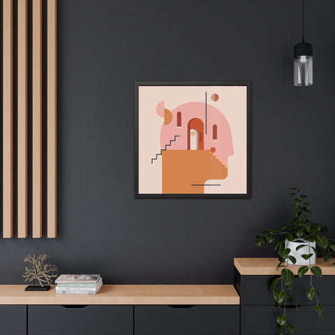 Homehead - Modern Abstract Framed Poster - Minimalist Wall Art for Home Decor