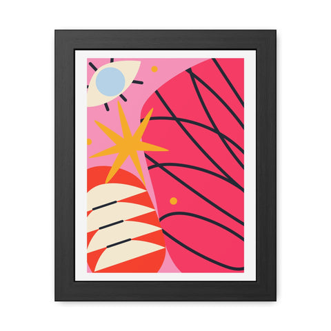 Kurian 2 - Vibrant Abstract Framed Poster - Modern Wall Art Decor