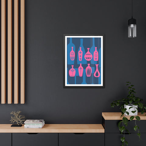 Wine Country 4 - Vibrant Bottles Framed Poster - Modern Art Home Decor