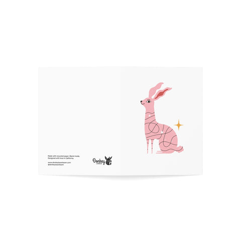 Whimsical Bunny/Fox thing Greeting Card — Greeting Card - Illustrated, Beautiful, any occasion
