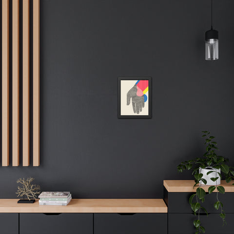 Cristobal 3 - Modern Art Framed Poster - Abstract Hand Design for Stylish Home Décor