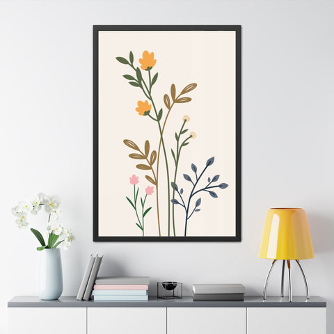 Floral Growth 2 - Botanical Framed Poster - Elegant Floral Wall Art for Home Decor