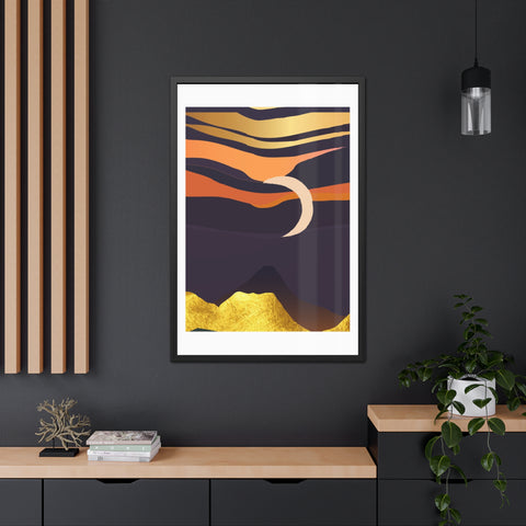 South 4 - Serene Sunset Framed Poster – Modern Wall Art for Home Decor