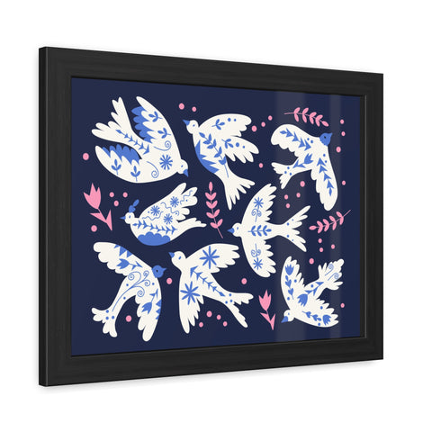 White Doves - Framed Print