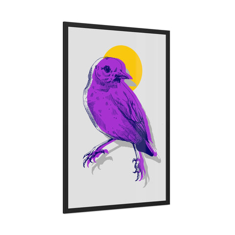 Wings 3 - Purple Bird Framed Poster - Modern Home Décor