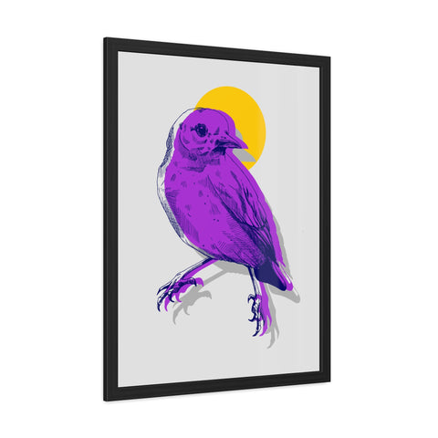Wings 3 - Purple Bird Framed Poster - Modern Home Décor