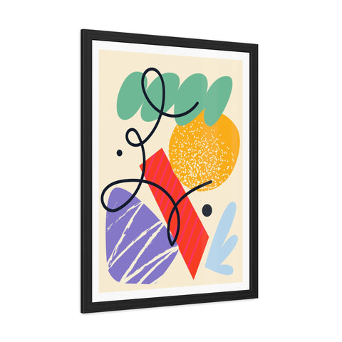 Kurian 3 - Abstract Geometric Framed Poster - Modern Wall Art for Home Décor