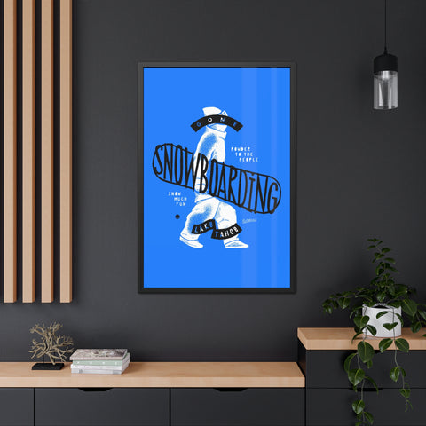 Gone Snowboarding Framed Poster - Fun Winter Decor for Ski Lovers