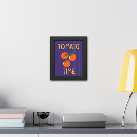 Tomato Time Framed Poster - Bright and Playful Kitchen Decor