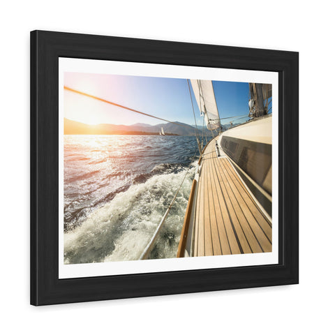 Sailing - Framed Poster - Nautical Wall Art for Beach Lovers & Boaters