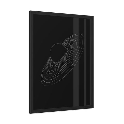 Universalis 1 - Minimalist Saturn Framed Poster - Modern Wall Art for Space Lovers