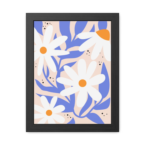 Marinda 10 - Floral Framed Poster – Cheerful Daisy Wall Art for Home Décor
