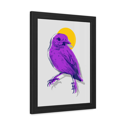 Wings 3 - Purple Bird Framed Poster - Modern Home Décor