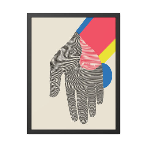 Cristobal 3 - Modern Art Framed Poster - Abstract Hand Design for Stylish Home Décor