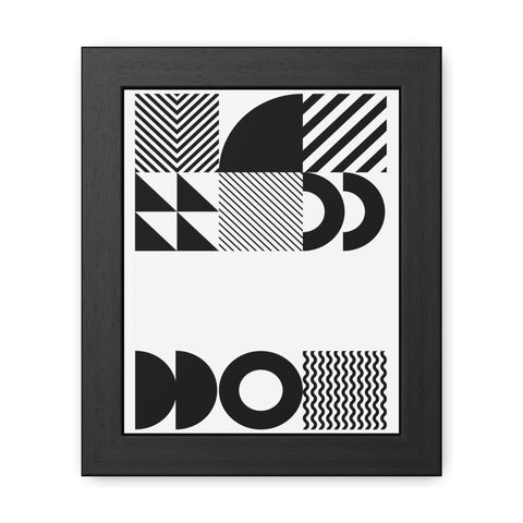 Modern Geometric Framed Posters - Minimalist Black & White Wall Art