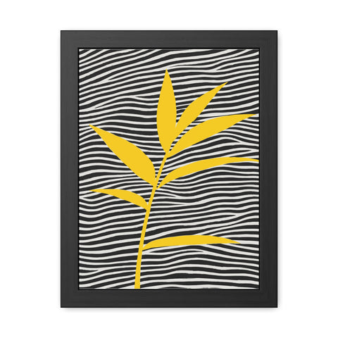 Cristobal 1 - Modern Leaf Framed Poster for Home Decor