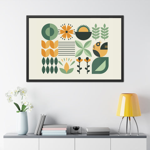 Farmhouse 1 - Botanical Framed Poster Art - Modern Home Decor for Nature Lovers