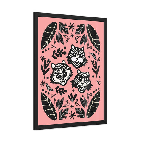 Mirror 5 - Playful Jungle Themed Framed Posters - Tiger and Leopard Artwork for Kids' Rooms