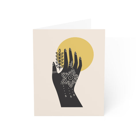Mystic Hand Greeting Card – Abstract Greeting Card - Illustrated, Beautiful, Modern