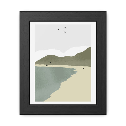 North 1 - Modern Coastal Framed Poster - Minimalist Beach Wall Art